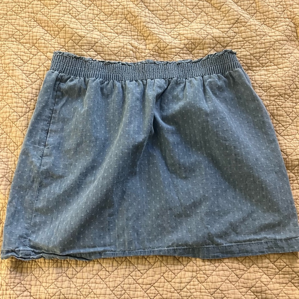 J. Crew Light Blue Soft Denim Mini Skirt